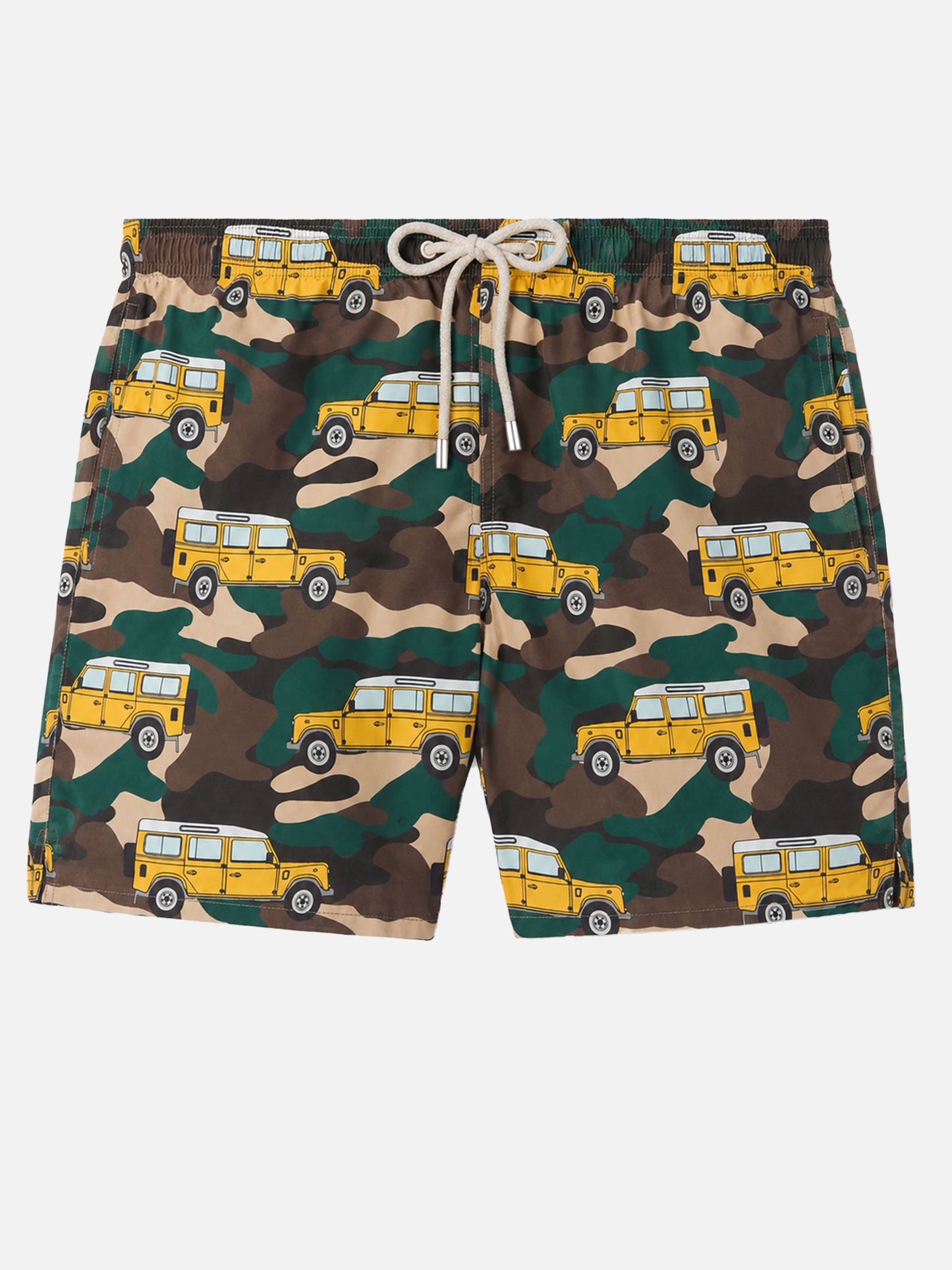 Badeshorts für Herren aus leichtem Stoff Lighting mit Geländewagen-Aufdruck