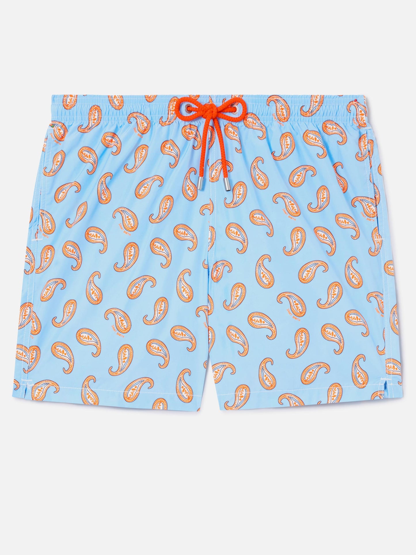 Leuchtende Badeshorts mit Paisley-Print 