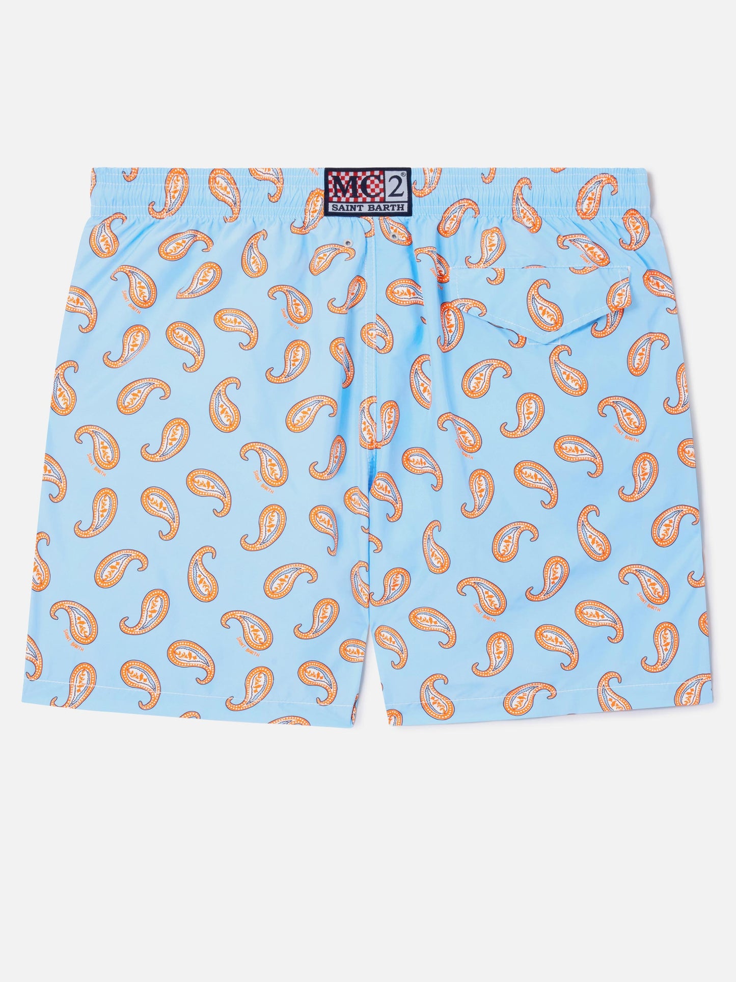 Leuchtende Badeshorts mit Paisley-Print 