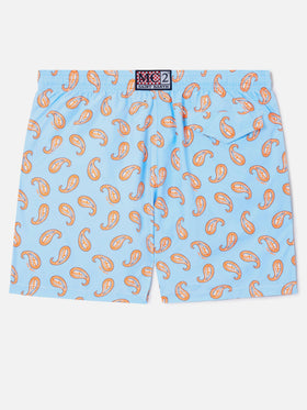 Leuchtende Badeshorts mit Paisley-Print 