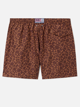 Costume mare Lighting marrone con stampa animalier all-over