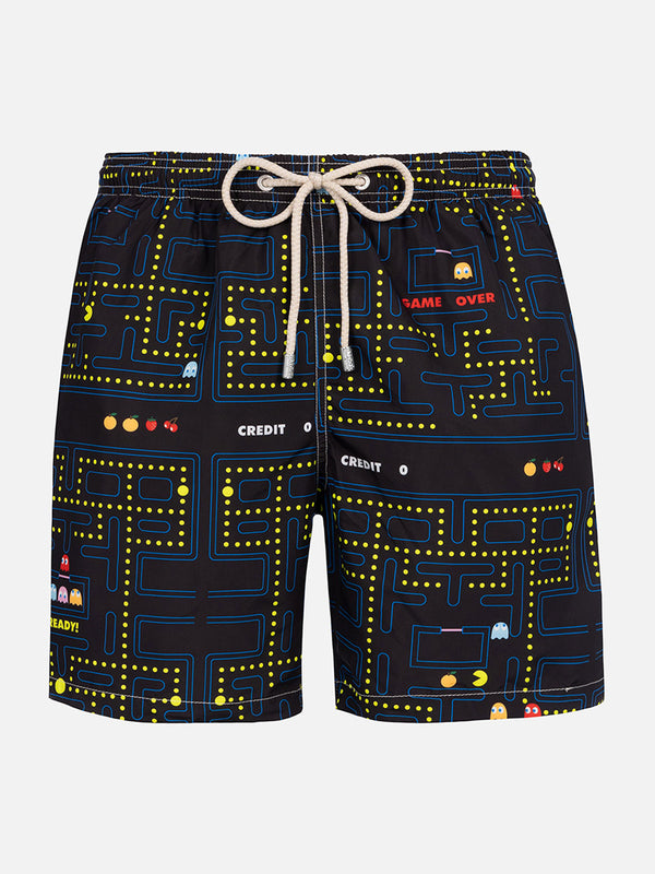 Herren-Badeshorts aus leichtem Stoff Lighting mit Pac-Man-Aufdruck | PAC-MAN SPECIAL EDITION