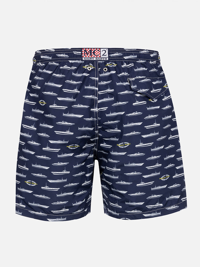 Herren-Badeshorts aus leichtem Stoff Lighting mit Magnum Marine-Aufdruck |MAGNUM MARINE SPECIAL EDITION