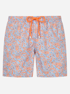 Costume da bagno da uomo in tessuto leggero Lighting con stampa paisley