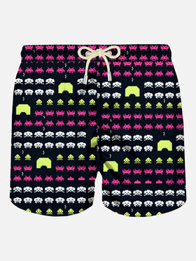 Costume da bagno uomo in tessuto leggero con stampa spaziale