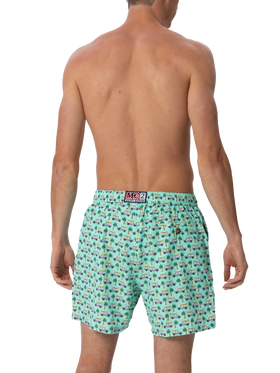 Man lightweight fabric swim-shorts Lighting Micro Fantasy with Panda print | PANDA SPECIAL EDITION