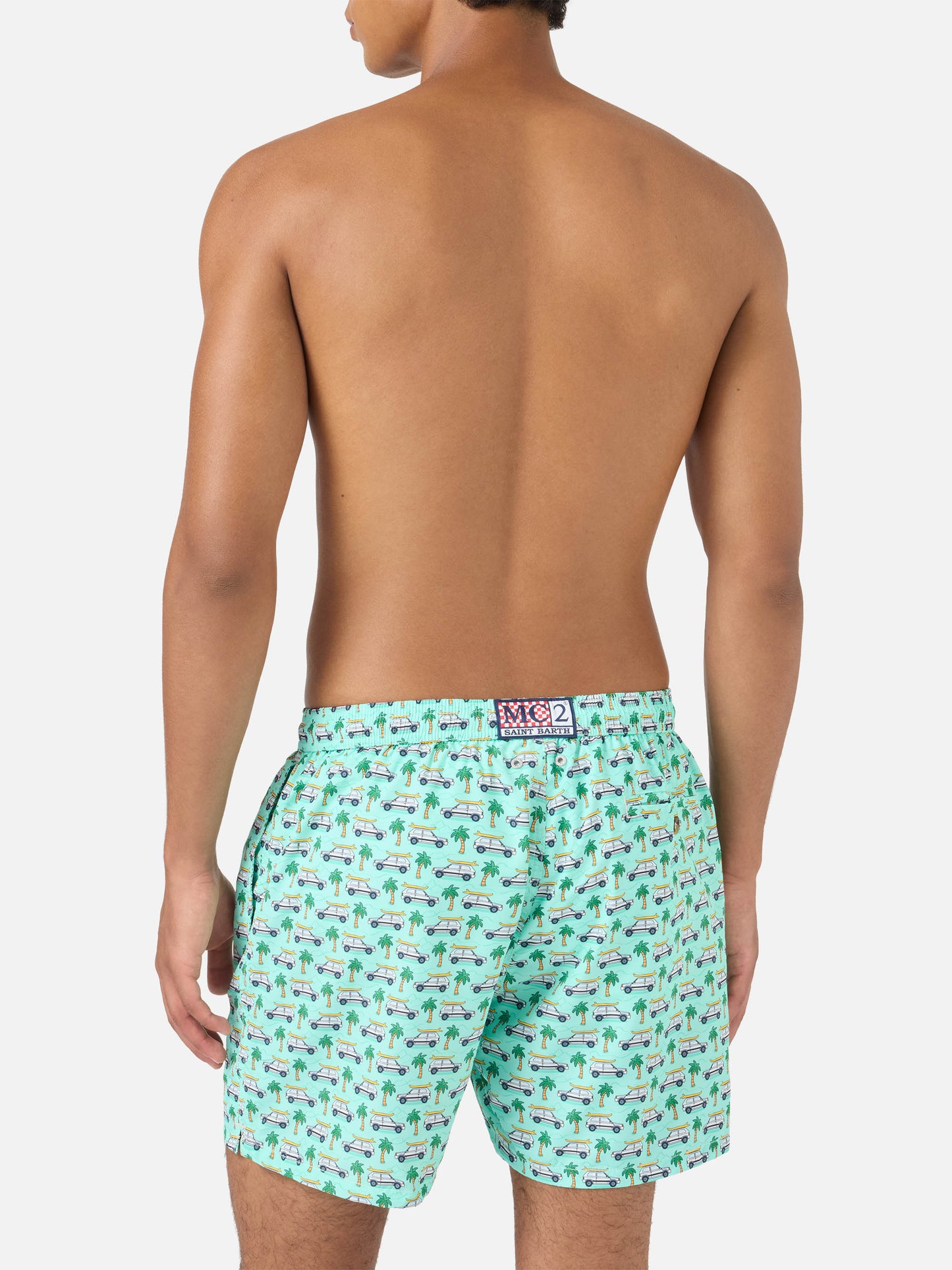 Short de bain Lighting Micro Fantasy vert à imprimé Panda | Édition spéciale 