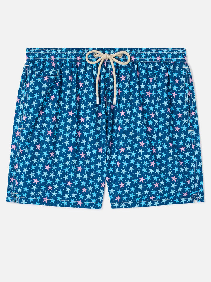 Lighting Badeshorts mit Micro Fantasy blue starfish-Print 