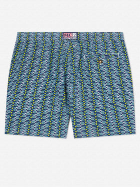 Badeshorts für Herren aus leichtem Stoff Lighting Micro Fantasy mit Tennis-Print