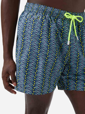Badeshorts für Herren aus leichtem Stoff Lighting Micro Fantasy mit Tennis-Print
