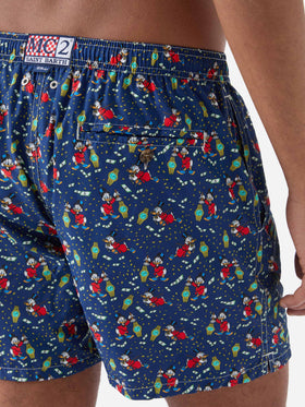Navy Lighting Micro swim shorts with McDuck and watches print | Special Edition