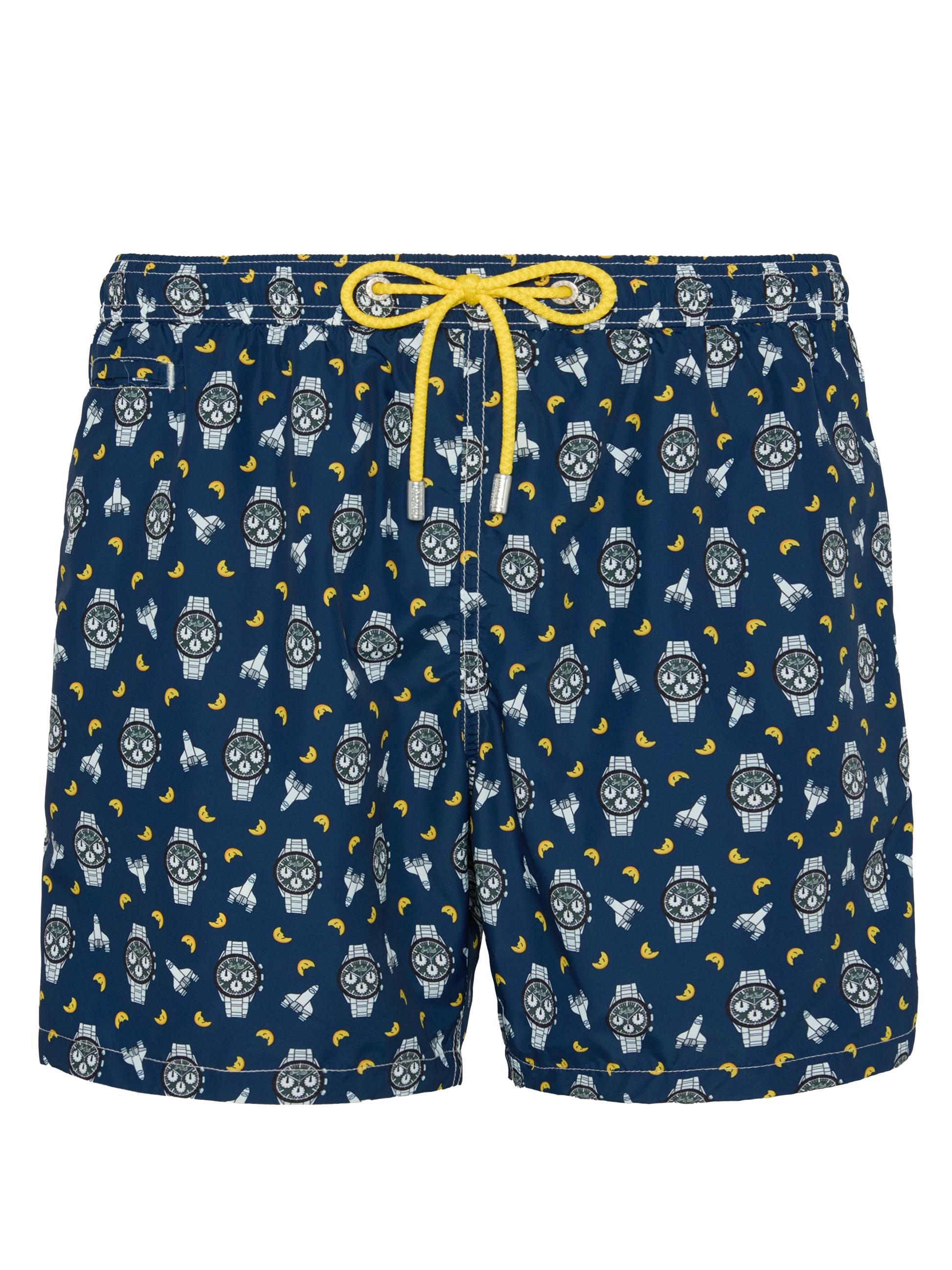 Lightweight fabric swim shorts Lighting with watch and moon print - MC2 Saint Barth