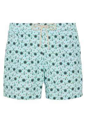 Lightweight fabric swim shorts Lighting with watch print - MC2 Saint Barth