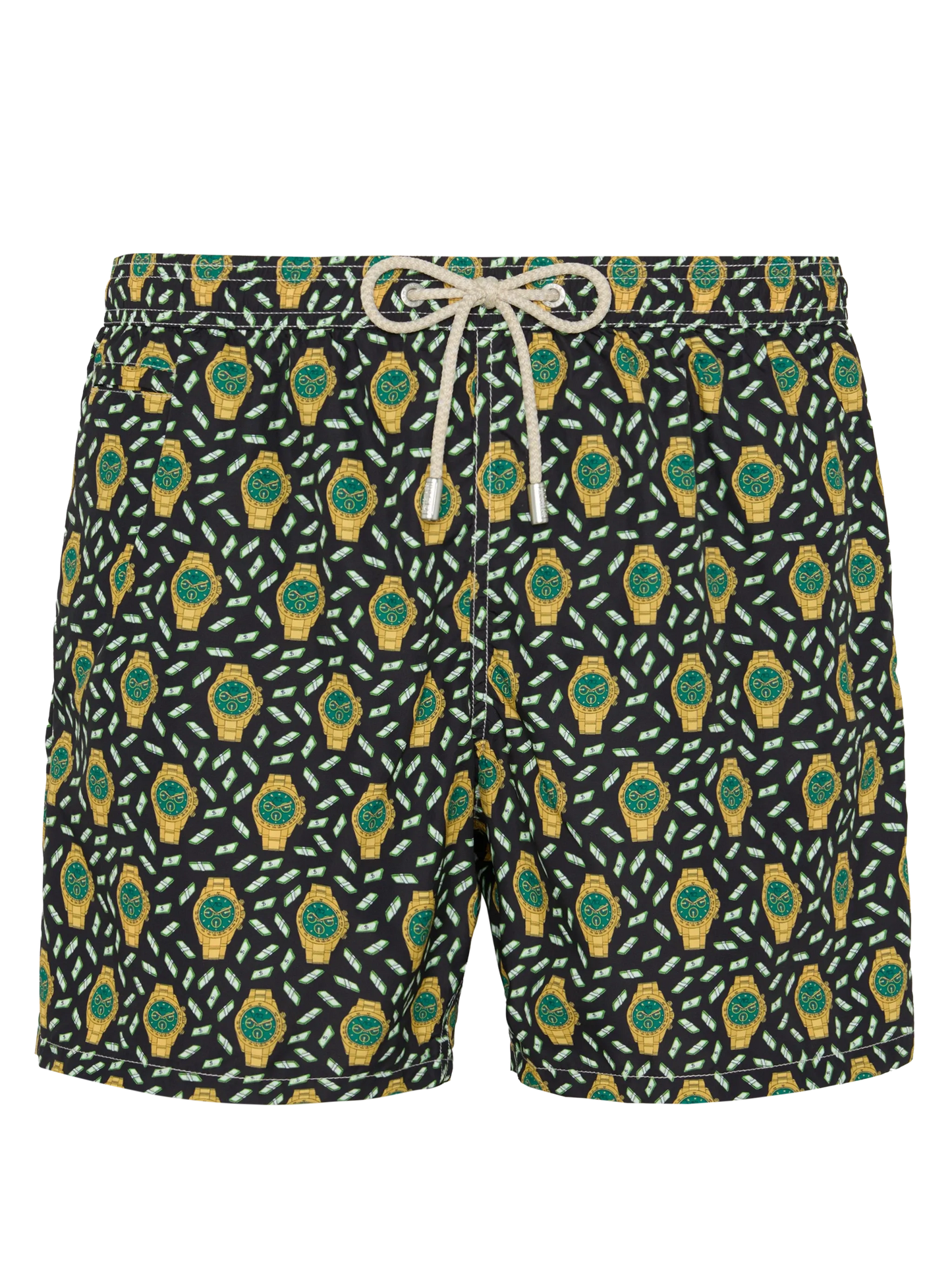 Lightweight fabric swim shorts Lighting with watch print - MC2 Saint Barth