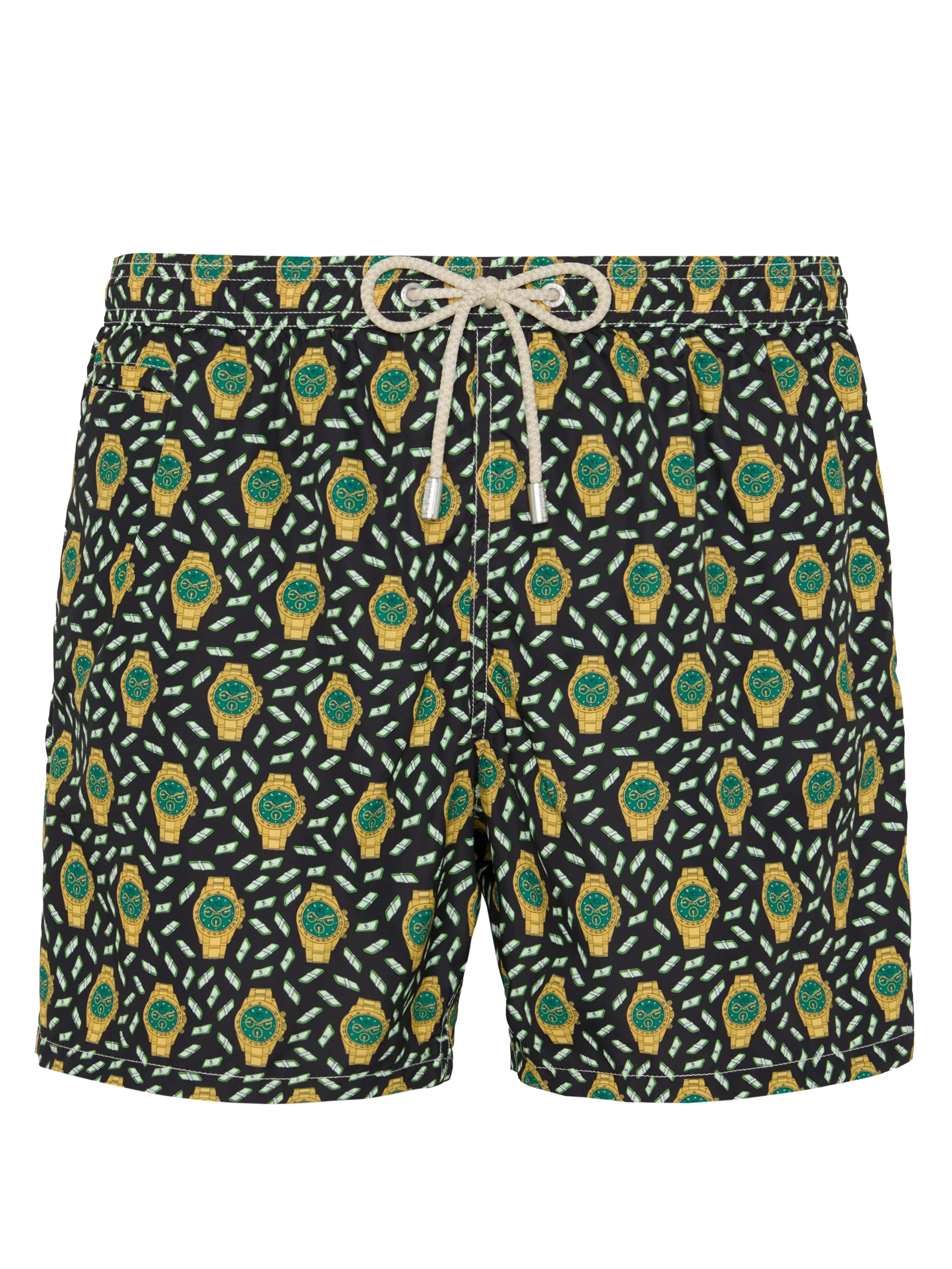 Lightweight fabric swim shorts Lighting with watch print - MC2 Saint Barth