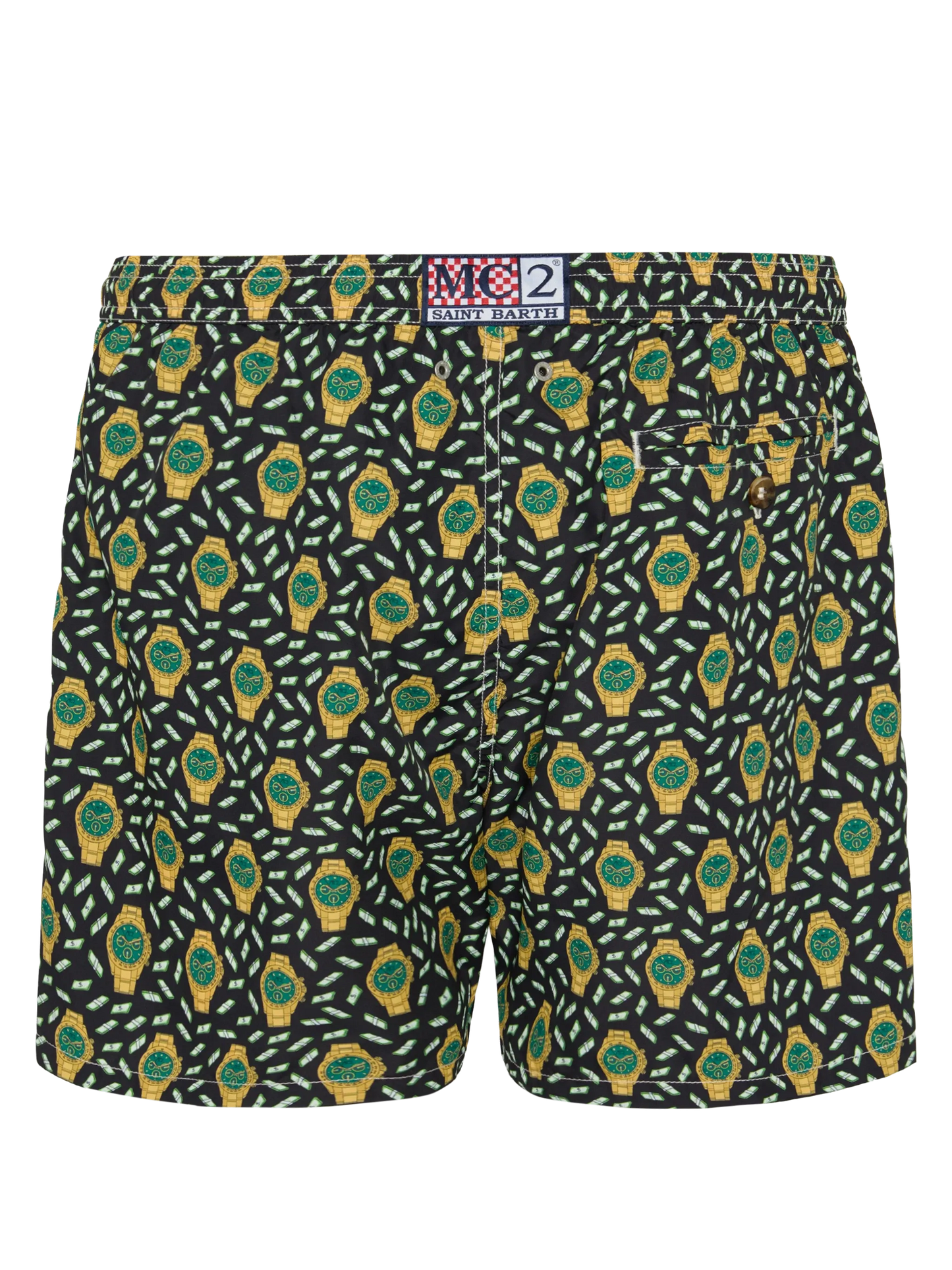 Lightweight fabric swim shorts Lighting with watch print - MC2 Saint Barth