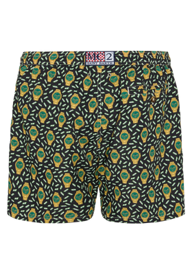 Lightweight fabric swim shorts Lighting with watch print - MC2 Saint Barth