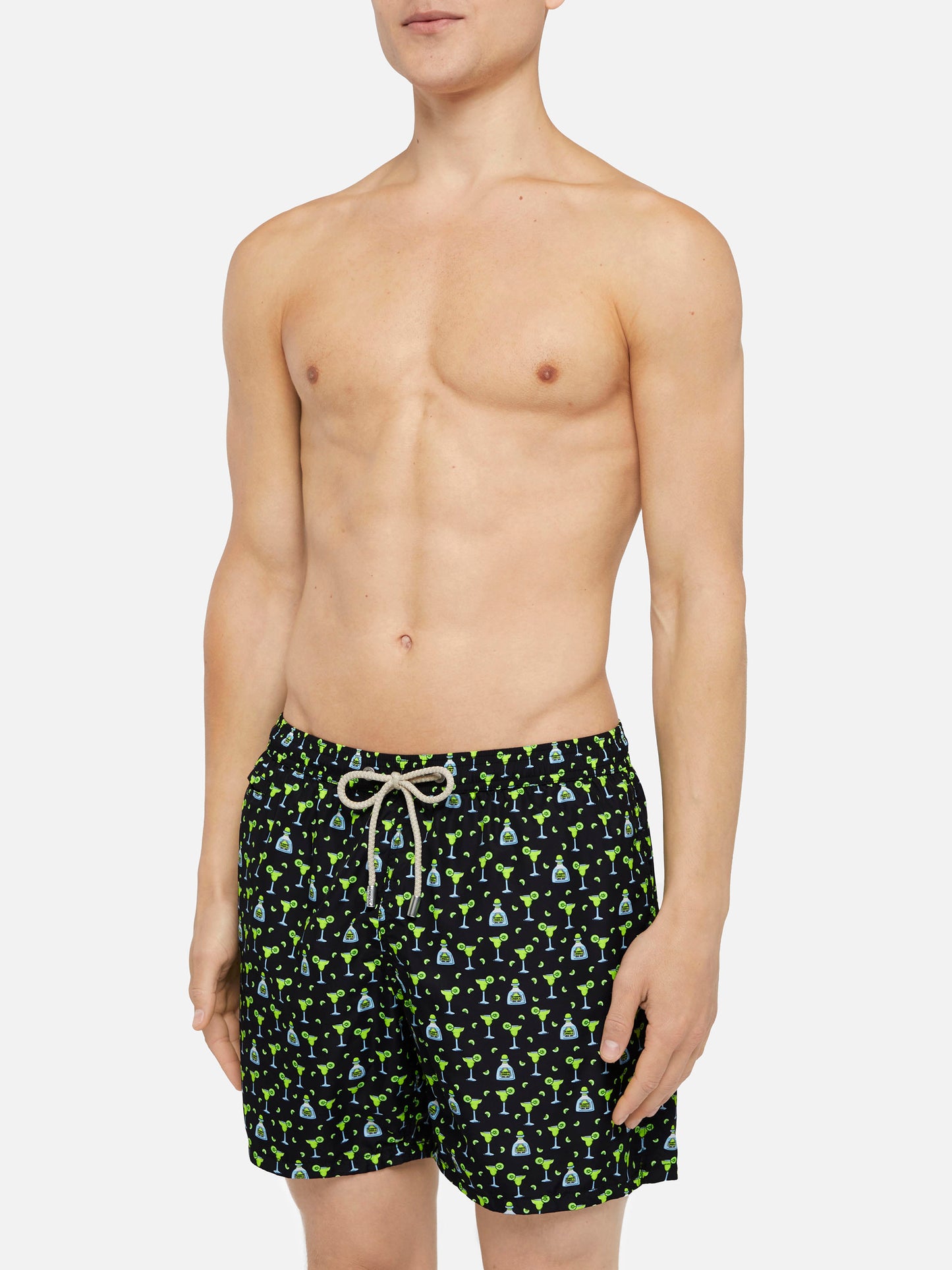 Lightweight fabric swim shorts Lighting with margarita print