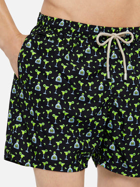 Lightweight fabric swim shorts Lighting with margarita print