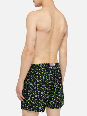 Lightweight fabric swim shorts Lighting with margarita print