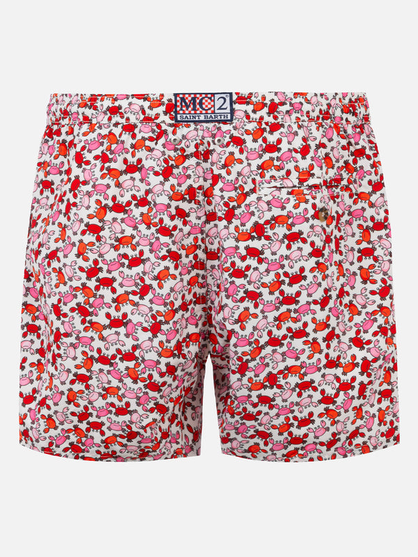 Man swim shorts with crabs print