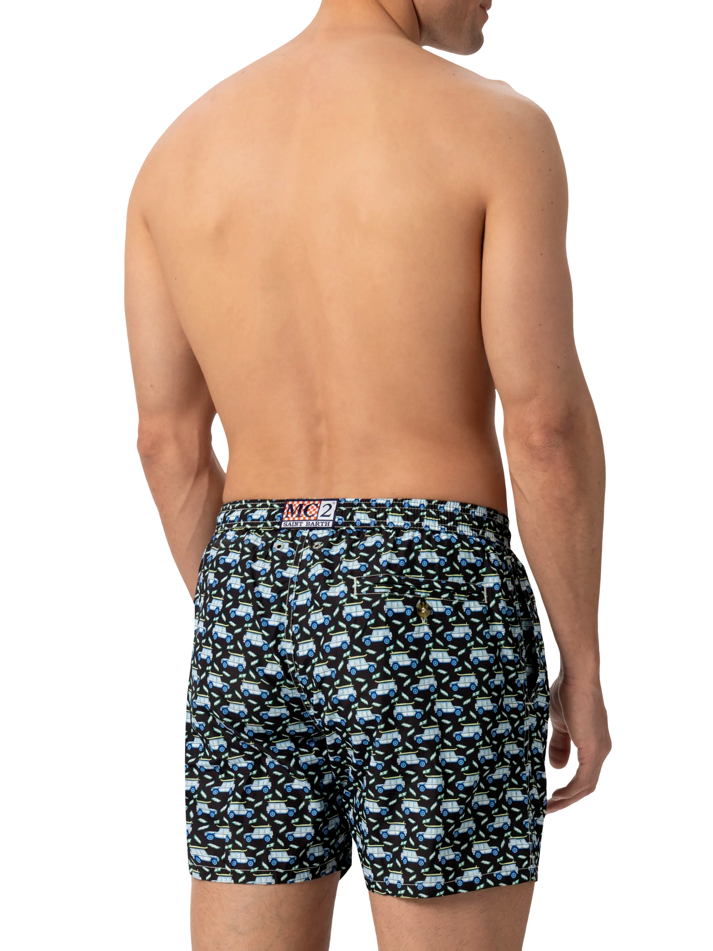 Badeshorts aus leichtem Stoff „Lighting“ mit Offroad-Auto-Print