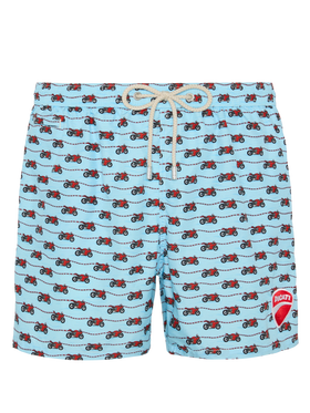 Lightweight fabric swim shorts Lighting with Ducati print | DUCATI MOTOR SPECIAL EDITION