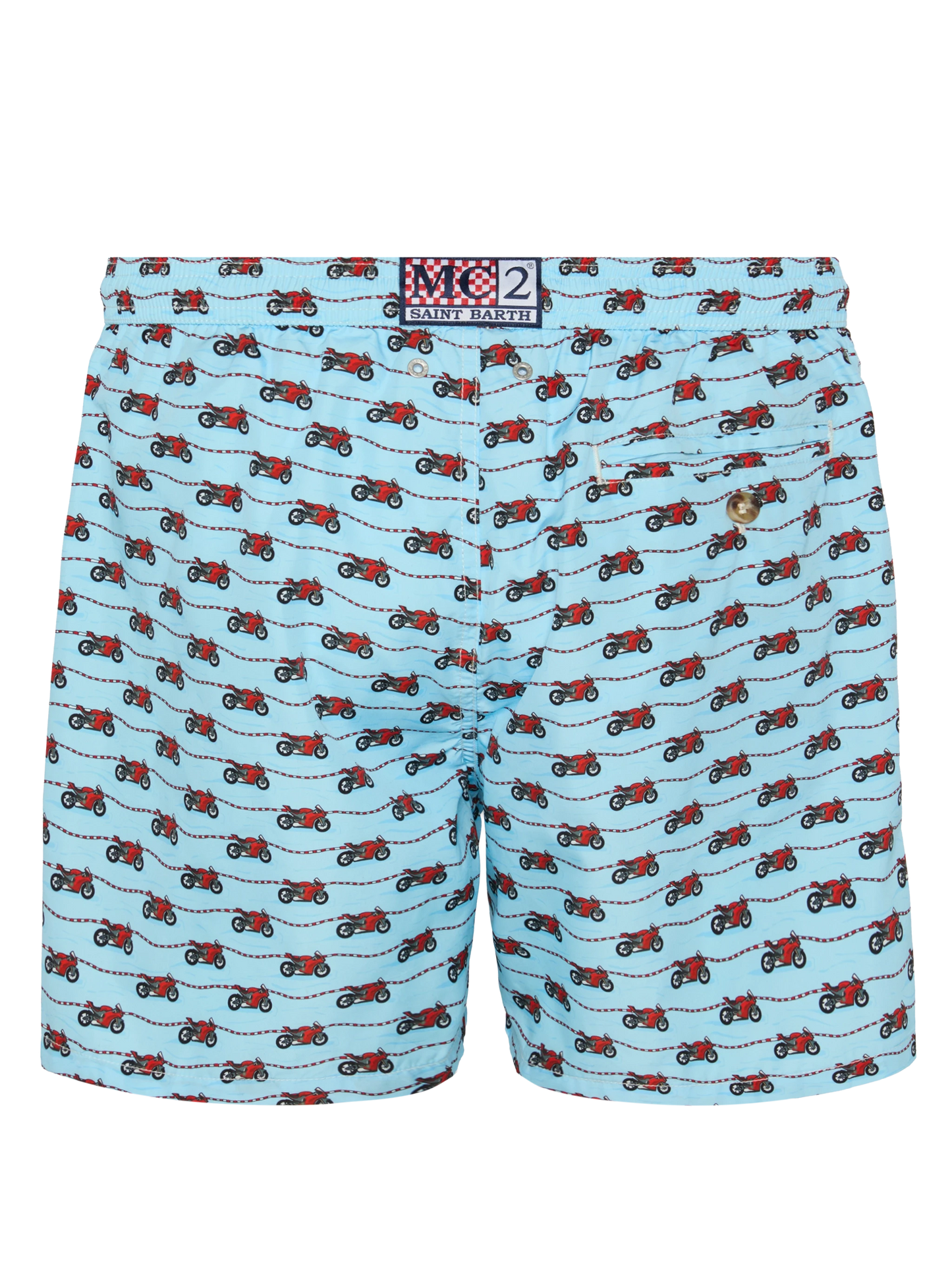 Lightweight fabric swim shorts Lighting with Ducati print | DUCATI MOTOR SPECIAL EDITION