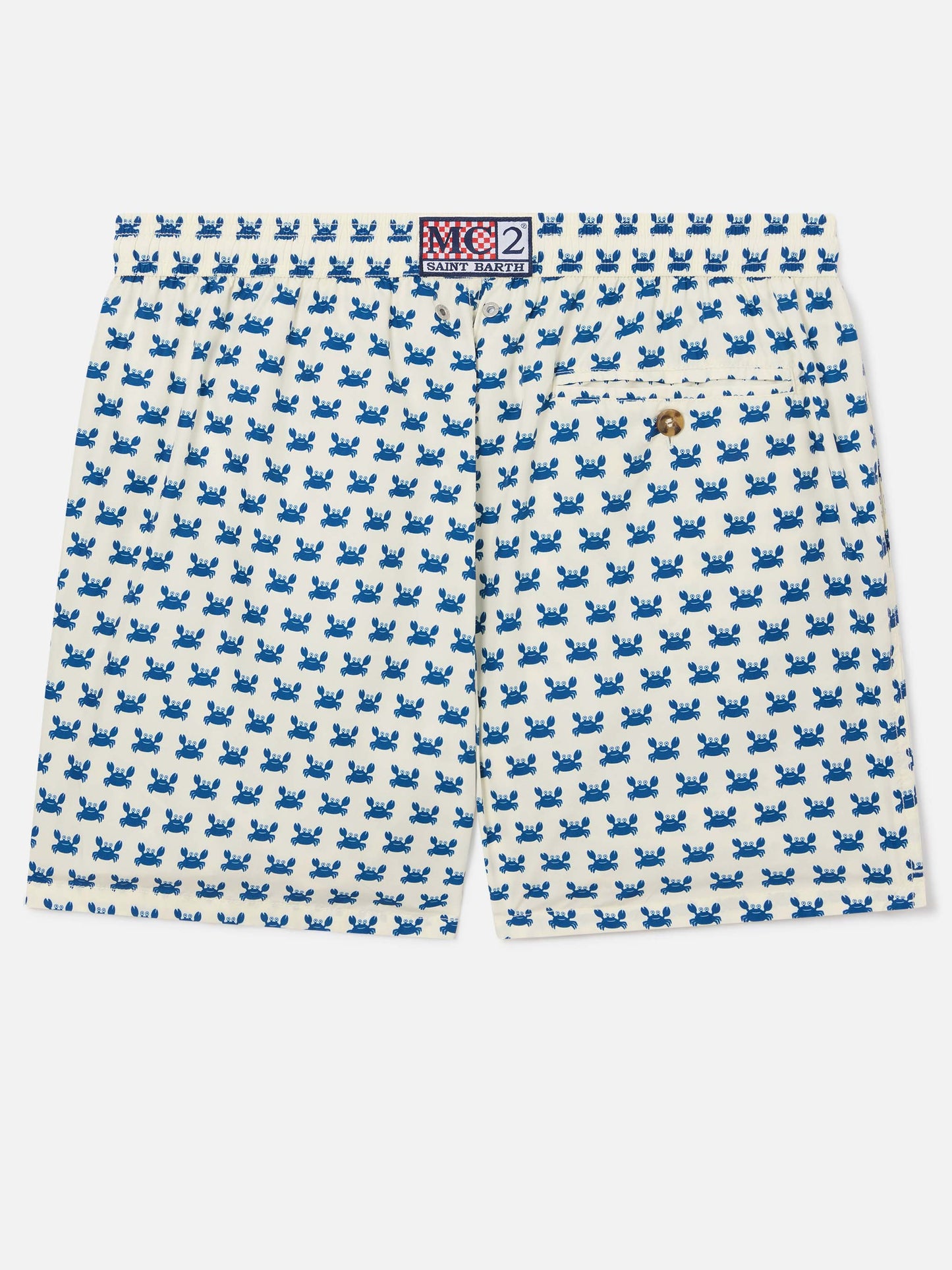 White Lighting Micro swim shorts with crab all-over print