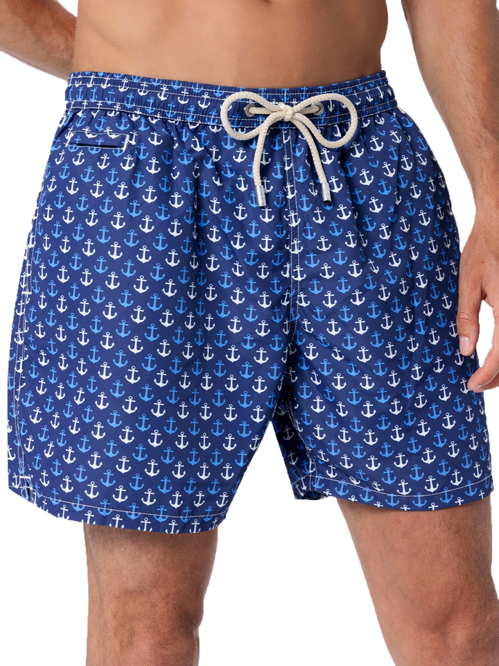 Herren-Badeshorts aus leichtem Stoff Lighting Micro Fantasy mit Anker-Print