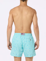 Man lightweight fabric swim-shorts Lighting Micro Fantasy with starfishes print