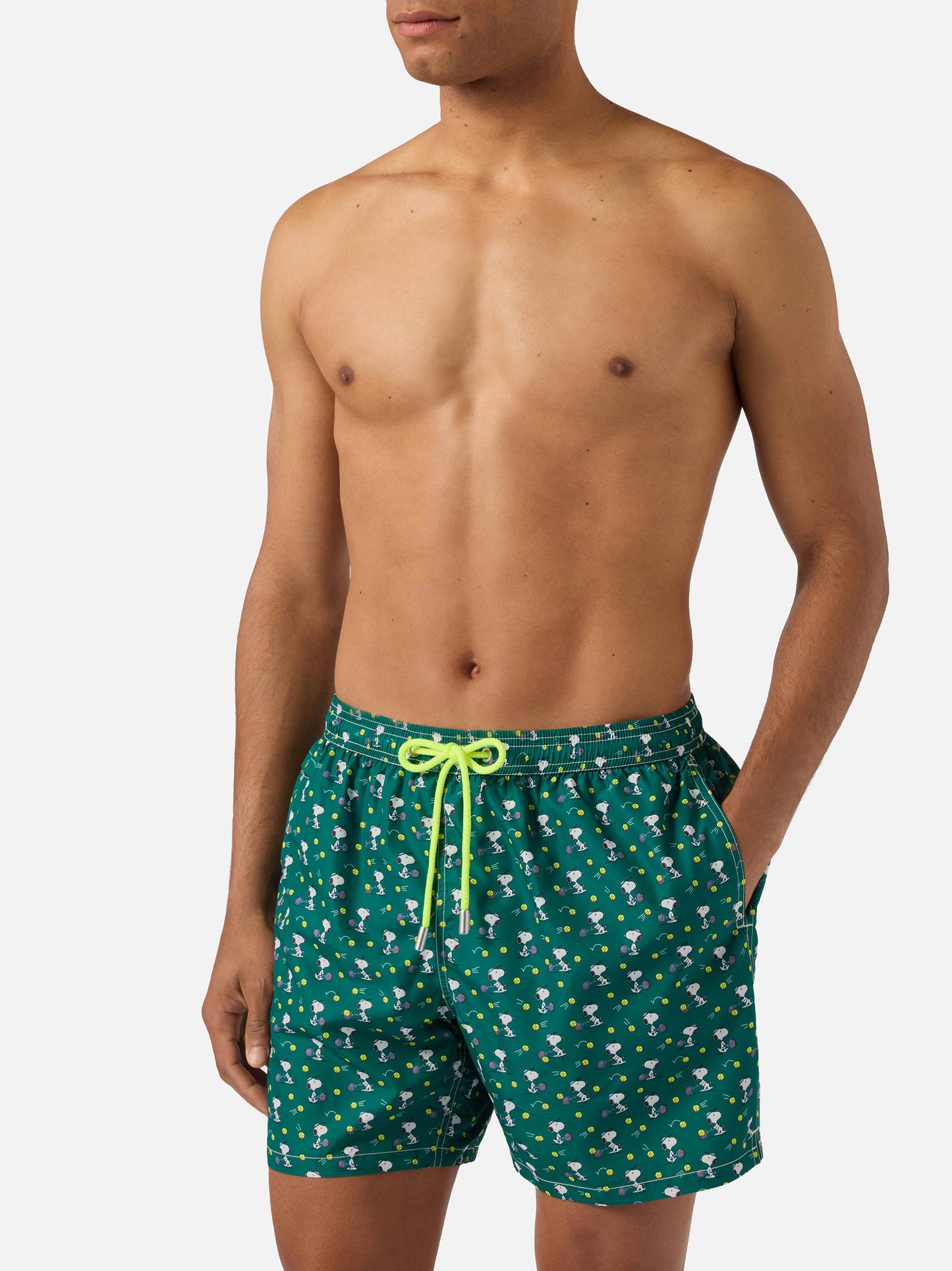 Green Lighting Micro swim shorts with Snoopy tennis print | Special Edition