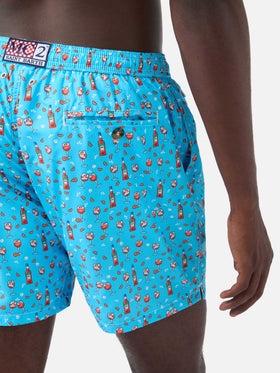Badeshorts aus leichtem Stoff „Lighting“ mit Aperol-Spritz-Print | APEROL SPECIAL EDITION