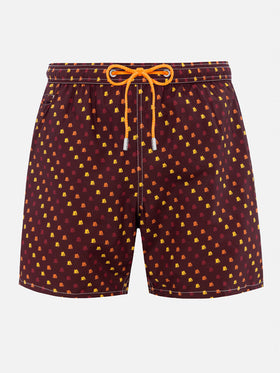 Lightweight fabric swim-shorts Lighting with Roma print | AS ROMA SPECIAL EDITION