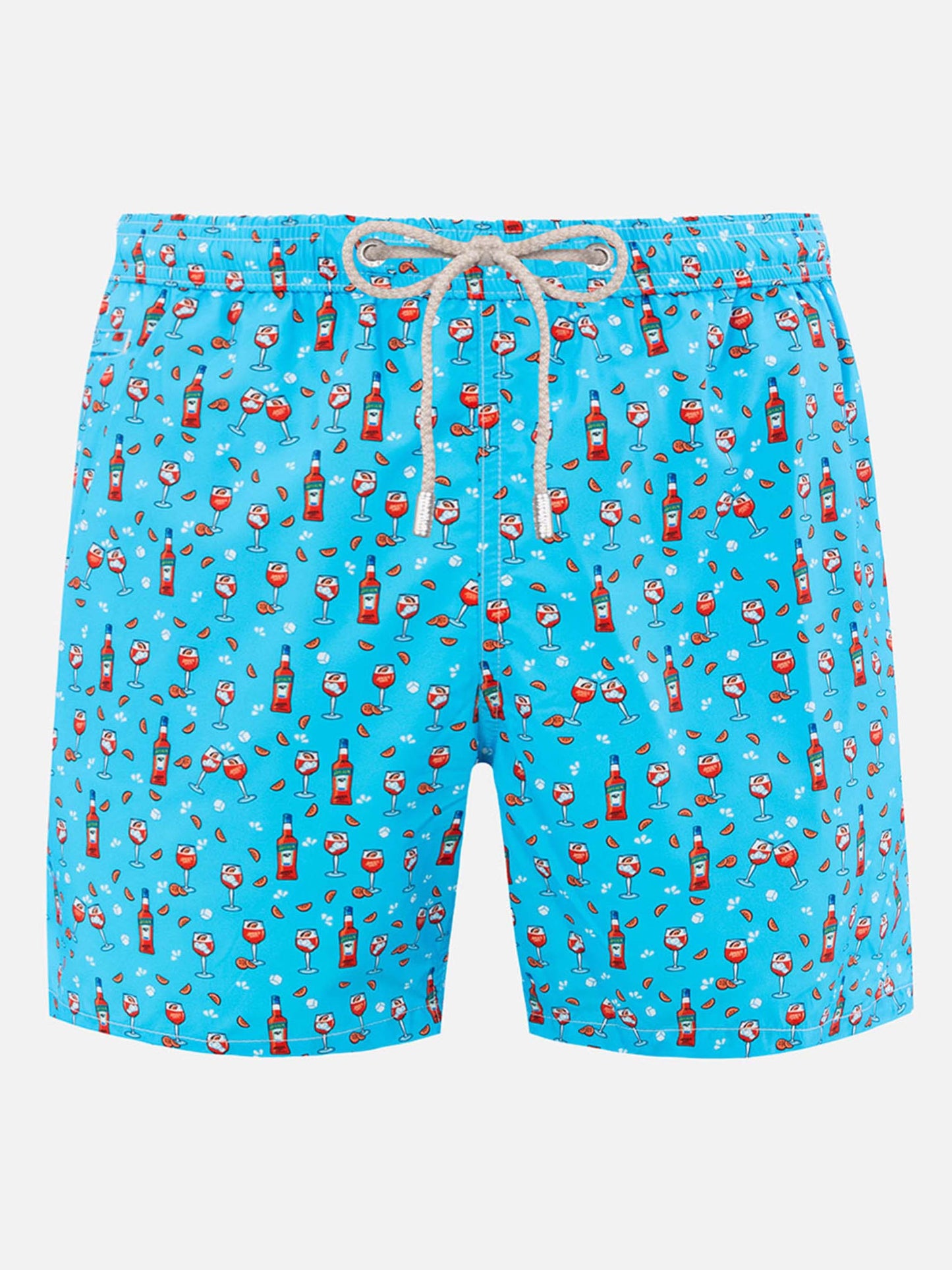 Man lightweight fabric swim-shorts Lighting Micro Fantasy with Aperol Spritz print | APEROL SPECIAL EDITION