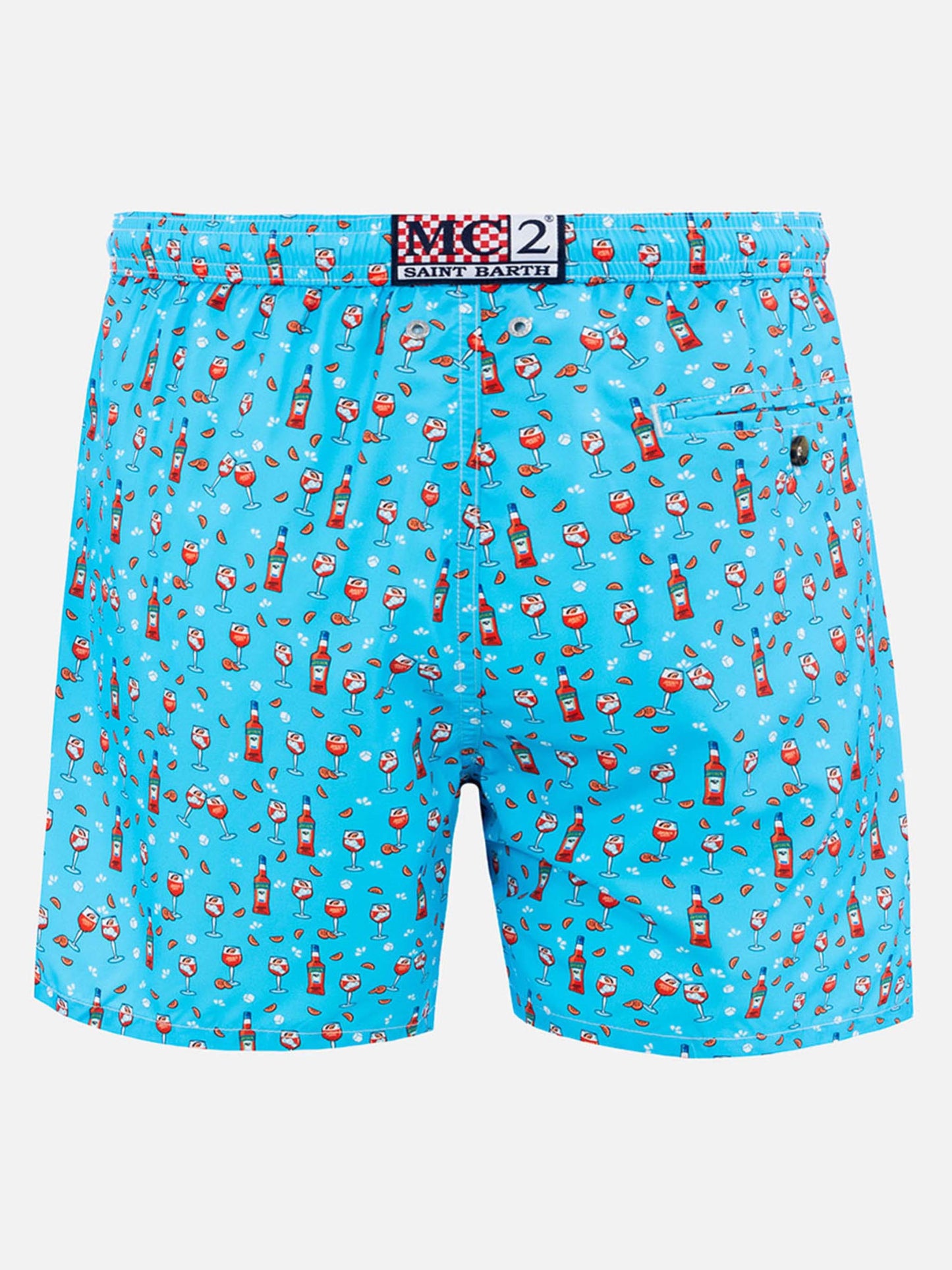 Man lightweight fabric swim-shorts Lighting Micro Fantasy with Aperol Spritz print | APEROL SPECIAL EDITION