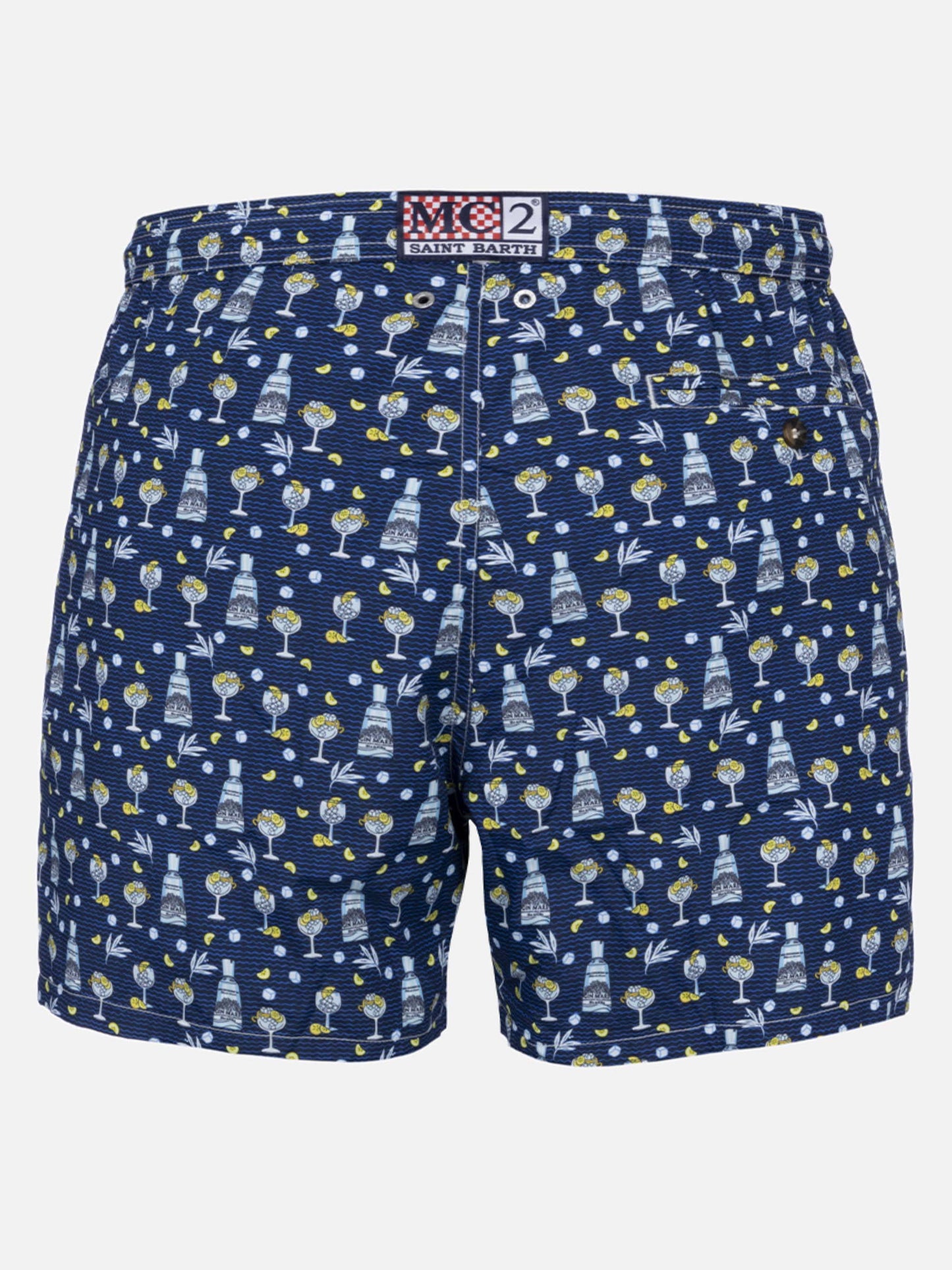 Herren-Badeshorts aus leichtem Stoff Lighting Micro Fantasy mit Gin Mare-Aufdruck | GIN MARE SONDEREDITION