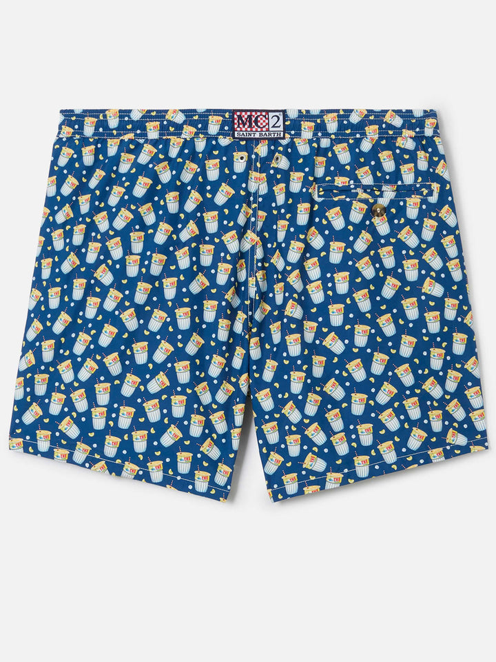 Badehose aus leichtem Stoff mit Estathè-Pack-Print | ESTATHE' FERRERO SPECIAL EDITION