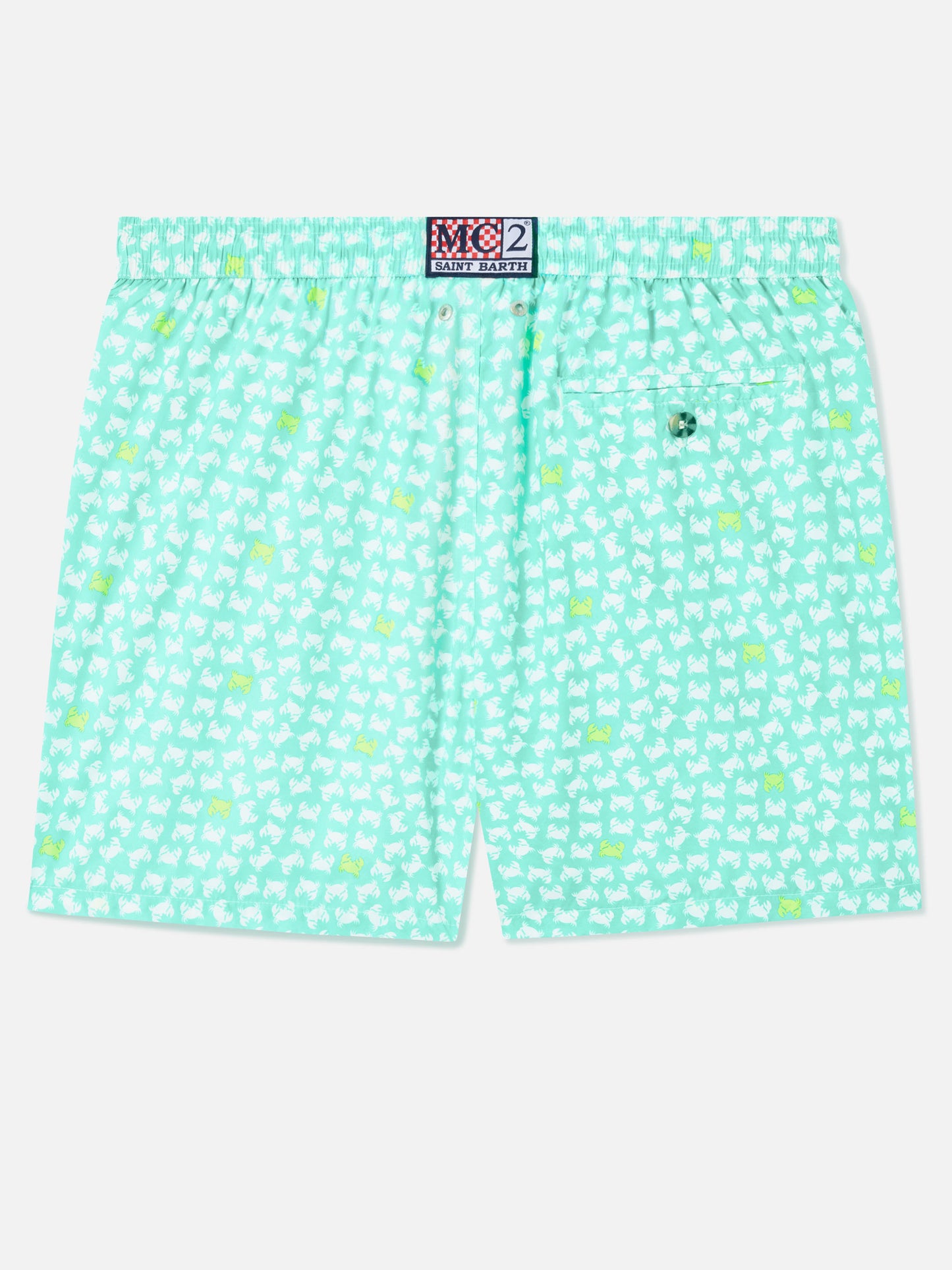 Short de bain à imprimé crabe jaune Lighting 