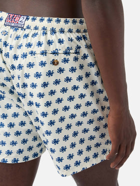 Costume mare Lighting Micro bianco con stampa polipetti