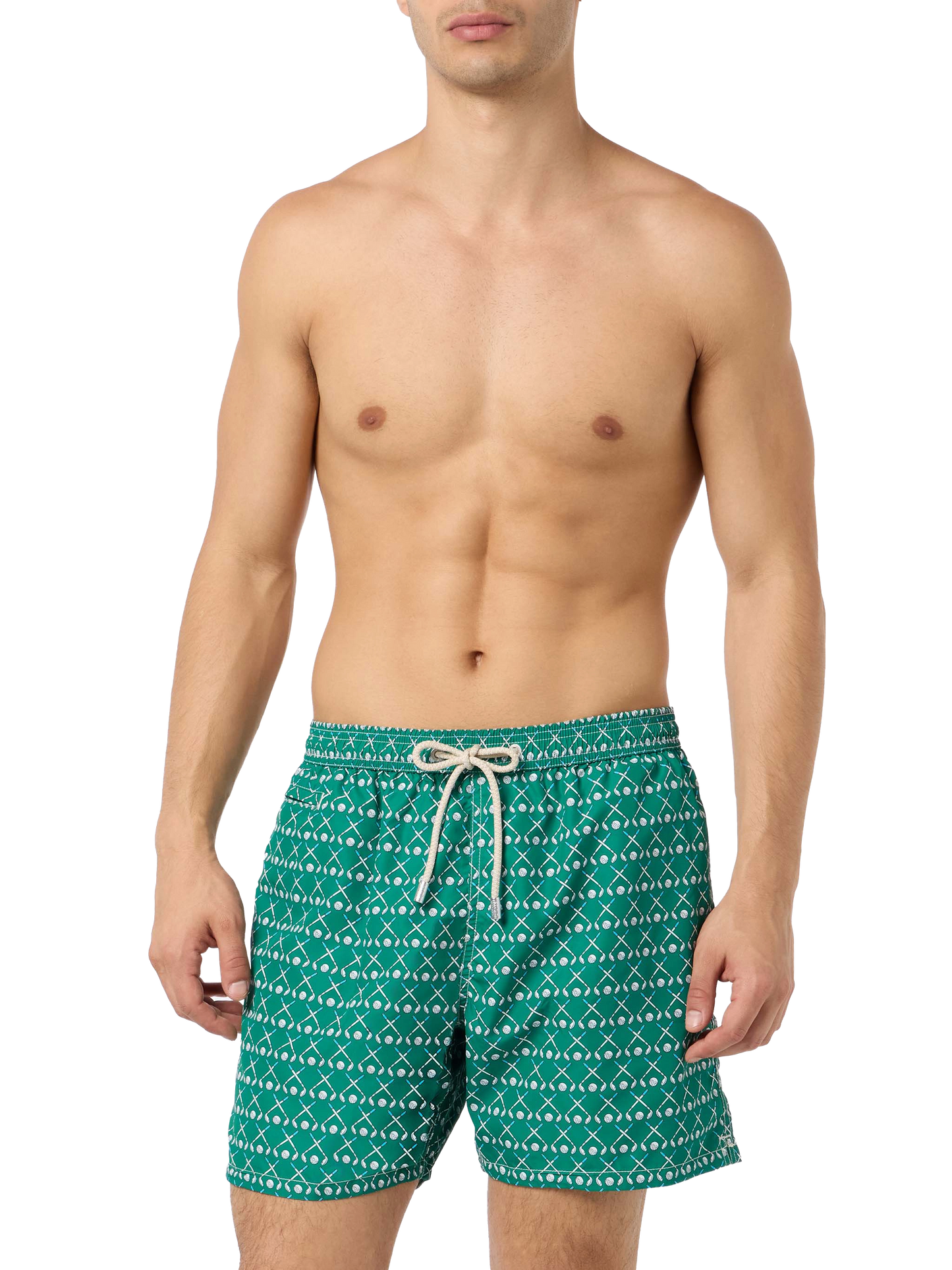 Man lightweight fabric swim-shorts Lighting Micro Fantasy with golf print
