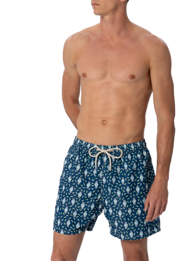 Costume da bagno da uomo in tessuto leggero Lighting Micro Fantasy con stampa orologi