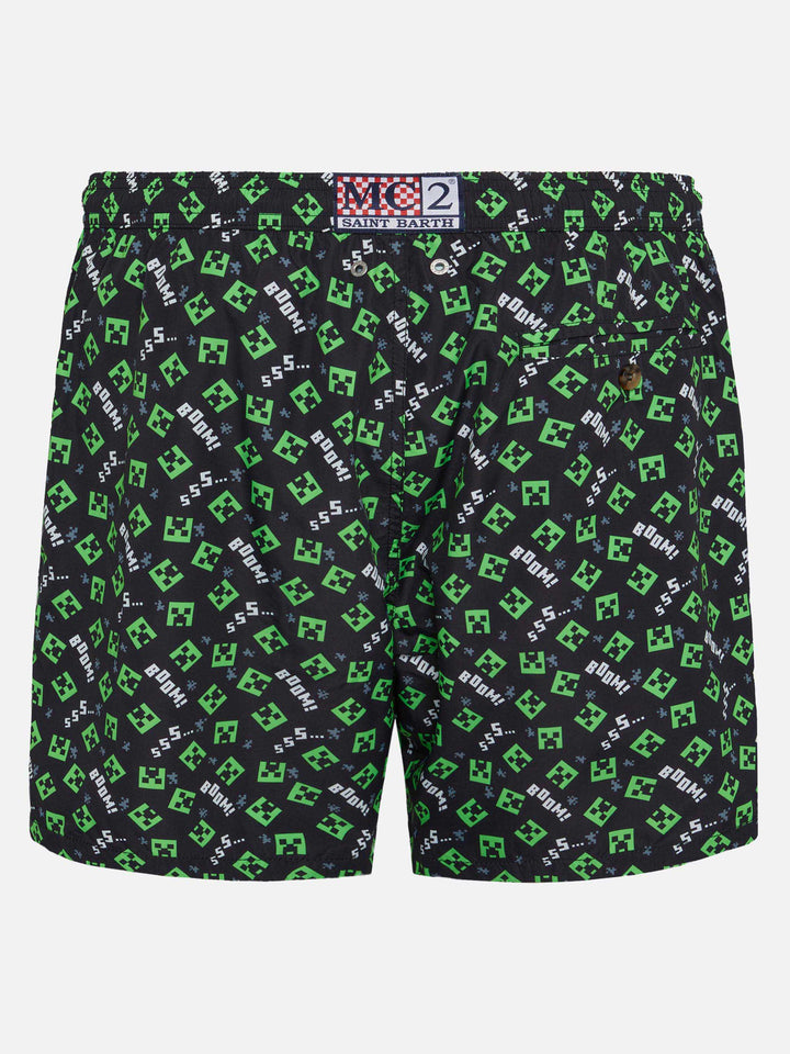 Lightweight fabric swim shorts Lighting with Minecraft print | MINECRAFT® SPECIAL EDITION