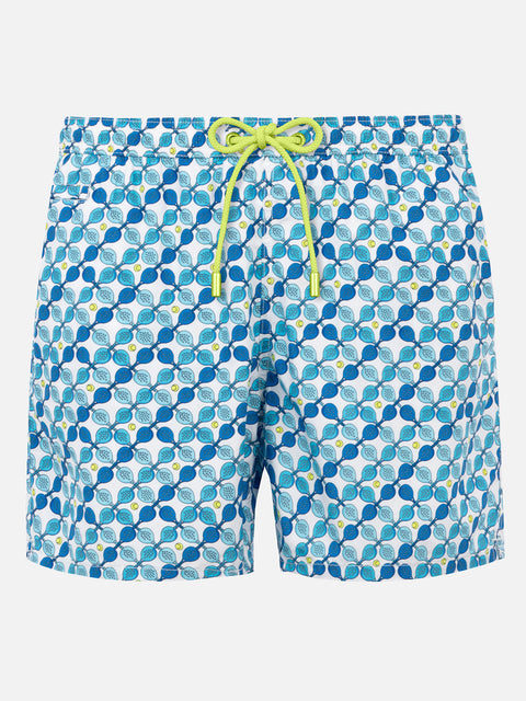 Man light fabric swim shorts with padel rackets print - MC2 Saint Barth
