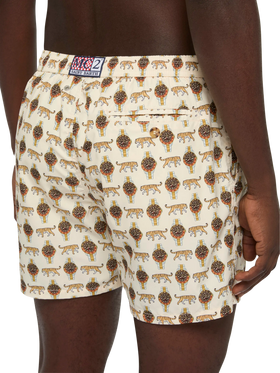 Badeshorts aus leichtem Stoff „Lighting“ mit Uhren-Print