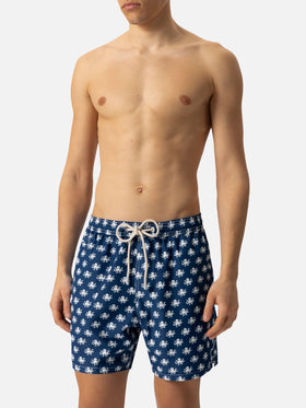 Lightweight fabric swim shorts Lighting with octopus print