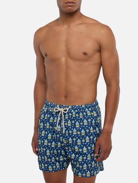 Badeshorts aus leichtem Stoff „Lighting“ mit Portofino Gin-Aufdruck | PORTOFINO GIN SPECIAL EDITION