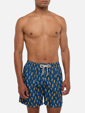 Costume da bagno da uomo in tessuto leggero con stampa skater Bart | EDIZIONE SPECIALE DEI SIMPSON