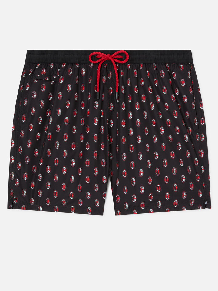 Herren-Badeshorts aus leichtem Stoff mit Milan-Print | MAILAND SONDERAUSGABE