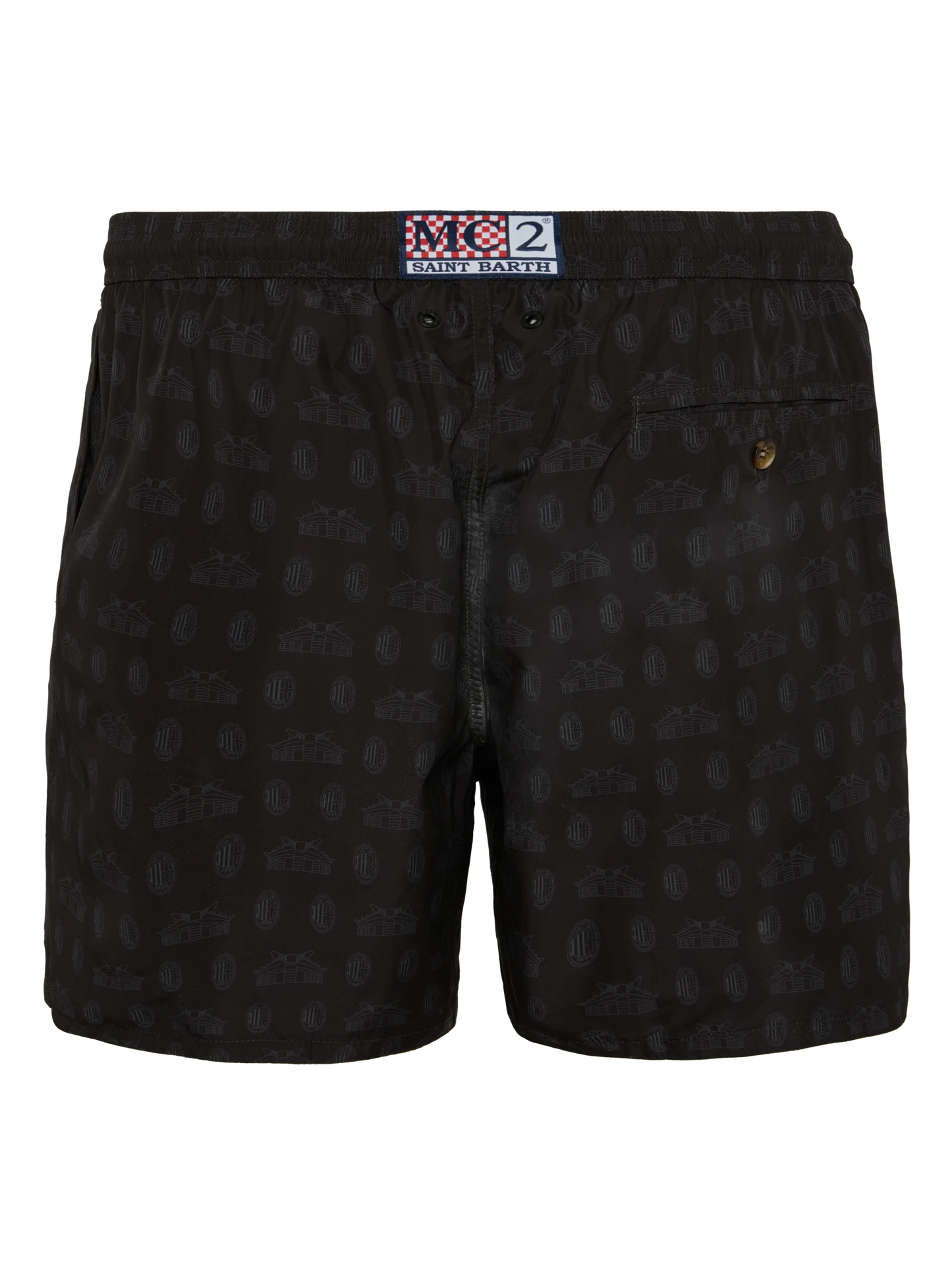 Lightweight fabric swim shorts Lighting with Milan print | AC MILAN SPECIAL EDITION
